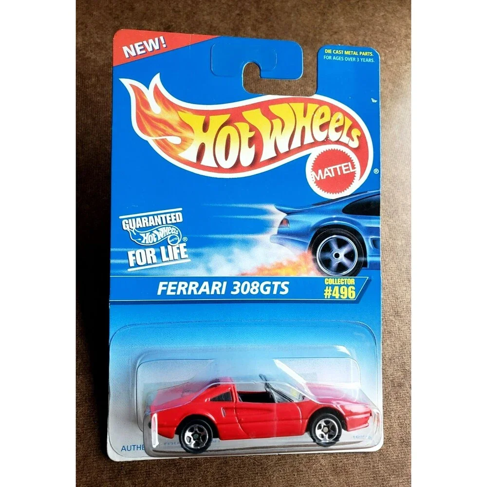 1996 Hot Wheels FERRARI 308 GTS CORGI RED MAINLINE SERIES #496 #16303 1:64 5-SP